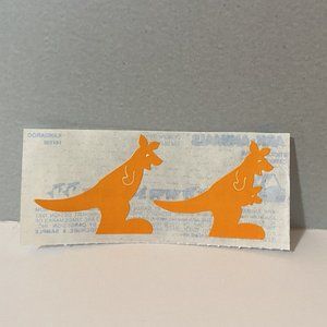 Vintage 1983 Cardesign Ark Animals Kangaroo Stickers